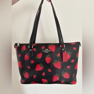 Coach black strawberry purse
